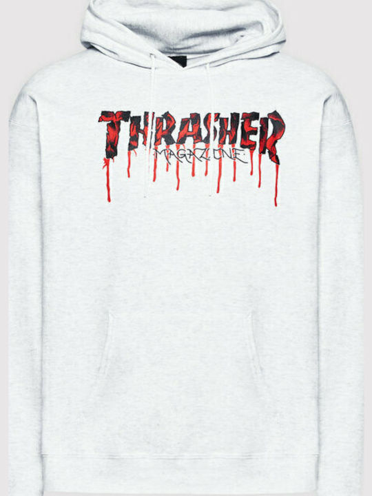 Blood Drip Sweatshirt mit Kapuze Ash Grey
