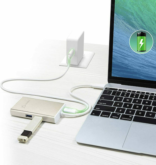 J5create J5create JCA374 USB-C Docking Station με HDMI 4K PD Ethernet Χρυσό