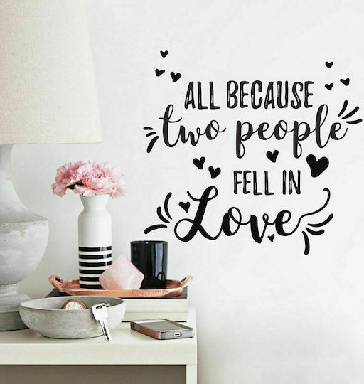 Декоративно Стикер Стена All Because Two People Fell In Love 1бр 22x44бр RoomMates Decor