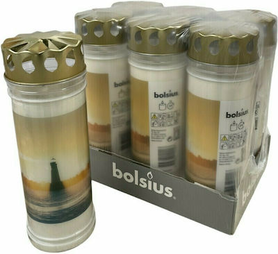 Bolsius 7-day candle with lid - Lighthouse (Box of 6 pcs.)