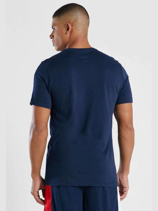 Jordan France Men's Athletic T-shirt Short Sleeve Navy Blue