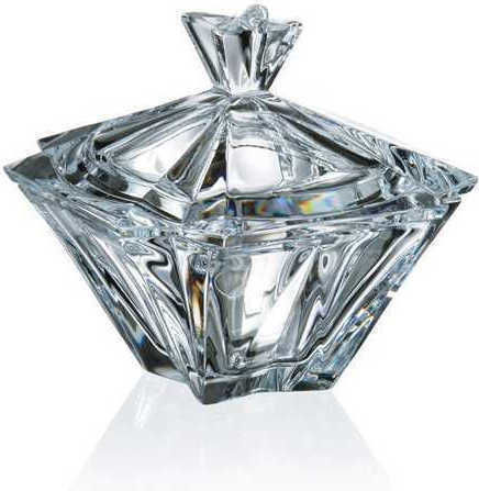 Bohemia Φοντανιέρα Cristal Metropolitan cu Capac 12x12x12.5cm Transparentă