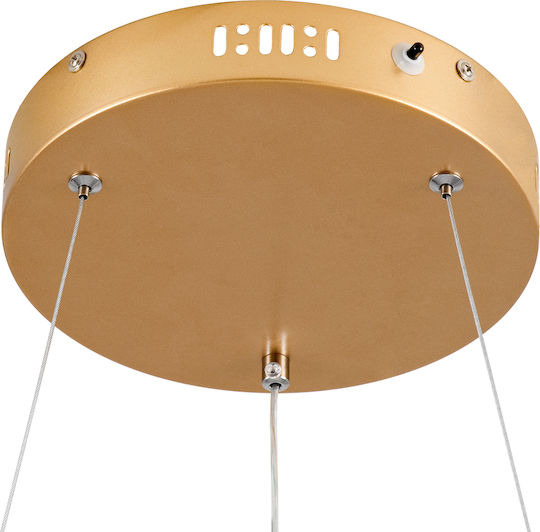 GloboStar Nemesis Κρεμαστό Φωτιστικό Χρυσό LED με Ρυθμιζόμενο Λευκό Φως 60x60εκ.