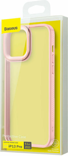 Baseus Umschlag Rückseite Silikon Transparent / Pink (iPhone 13 Pro)