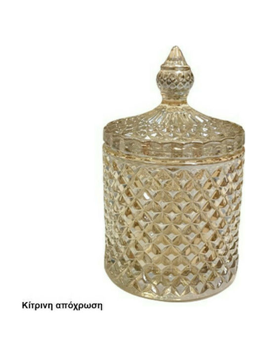 AGC Фонтанера Стъклен с Капак 8x8x13см Прозрачен