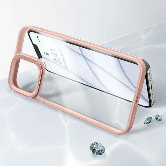 Baseus Umschlag Rückseite Silikon Transparent / Pink (iPhone 13 Pro)