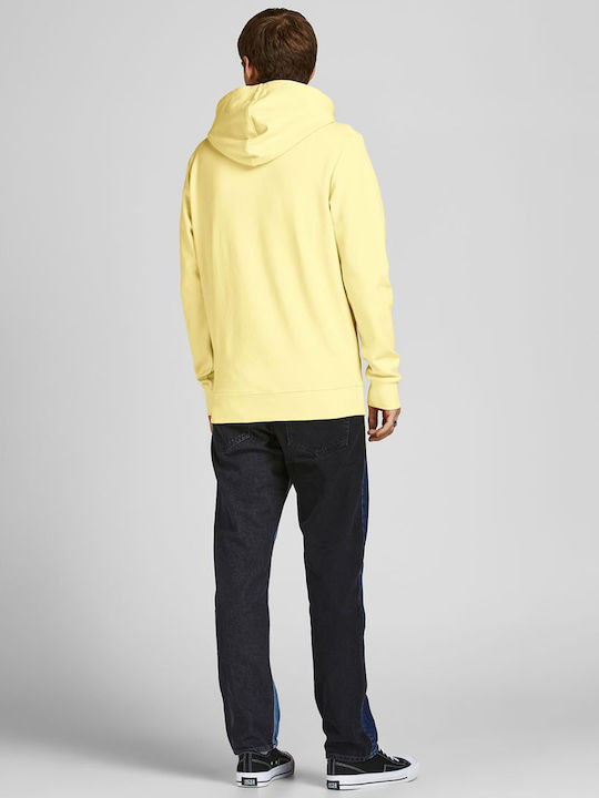 Jack & Jones Hanorac pentru bărbați cu glugă și buzunare Mellow Yellow