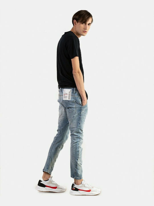 Namos Ανδρικό Παντελόνι Τζιν Cropped Ελαστικό με Skinny Εφαρμογή Navy-blue