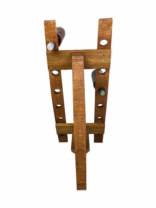 Freistehend Weinkeller Hölzernes für 10 Flaschen Dark Brown 50x30x78εκ.