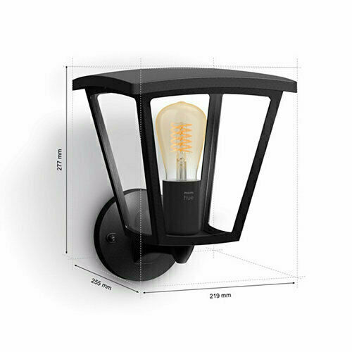 Philips Inara Hue Wandmontierte Außen-Laterne E27 IP44 27.7x25.6x21.9εκ.