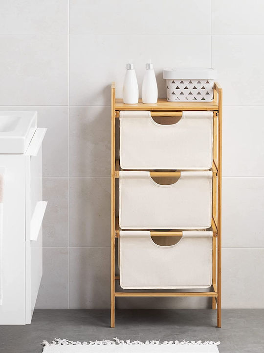 Navaris Καλάθι Απλύτων Bamboo 96x44x33cm Καφέ