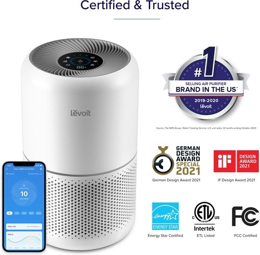 Levoit Core 300S Air Purifier 26W for Spaces 50m²