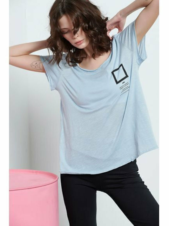 Damen T-Shirt Hellblau