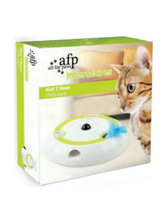All For Paws Interactive Wack A'Feather Αυτόματο Παιχνίδι Γάτας Ποντίκι 27x27x5.5cm
