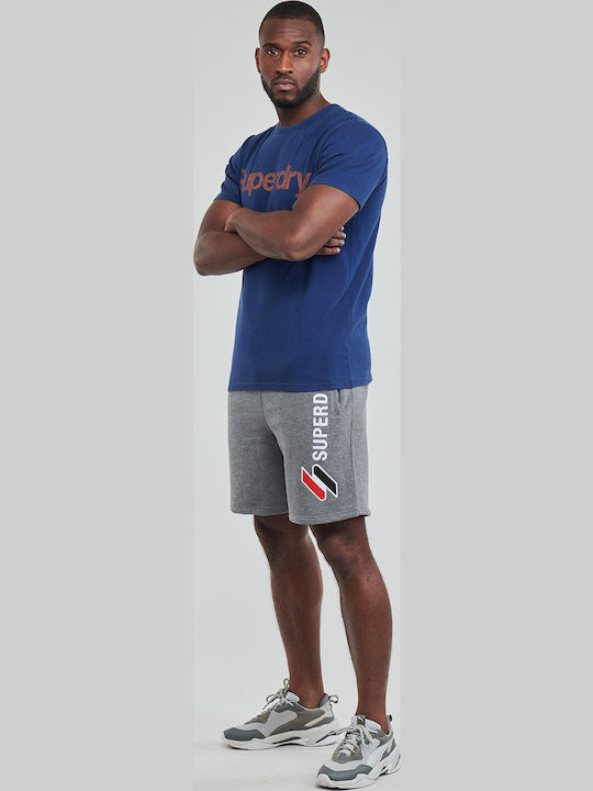 Code Sl Applique Sweat Αθλητική Ανδρική Βερμούδα Γκρι