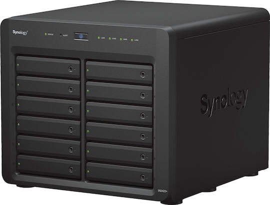 Synology DiskStation DS2422+ NAS Tower with 12 slots for HDD/SSD and 4 Ethernet ports