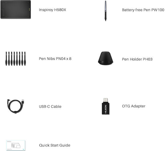 Huion Inspiroy H580X Stylus pen without Display