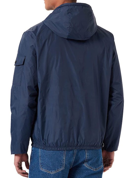 Replay Men's Jacket Waterproof and Windproof Navy Blue