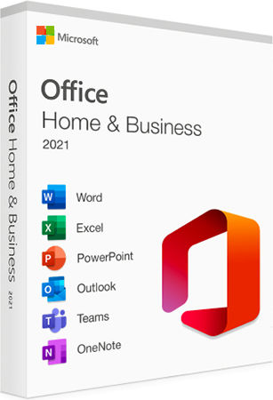 Microsoft Office Home & Business 2021 Multilingual compatible with Mac in Electronic license for 1 User Key 269-17079