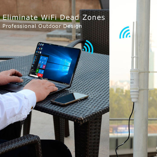 Wavlink WL-WN570HN2 Zugangspunkt Wi‑Fi 4 Einzelband (2,4 GHz) für Draußen Platzierung
