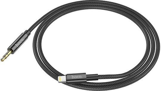 Hoco UPA19 Braided 3.5mm to Lightning Cable Μαύρο 1m