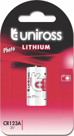 Uniross Lithium Battery CR123A 3V Single Use Long Life 1 Piece