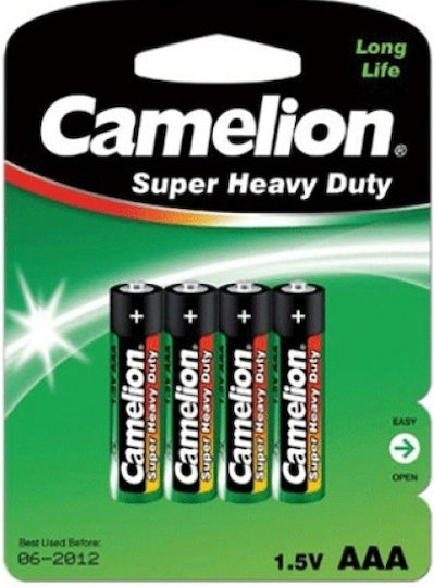 Camelion Super Heavy Duty Zinc AAA Batteries 1.5V 4 pack