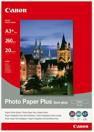 Canon SG-201 Photo Paper Plus A3+ 260gr/m² for Printers Inkjet 20 Sheets