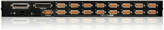 Aten 16-Port PS/2-USB VGA KVM Switch with Daisy-Chain Port and USB Peripheral Support