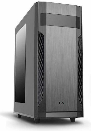 Supercase F55A Midi Tower Κουτί Υπολογιστή Μαύρο