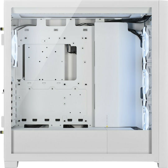 Corsair iCUE 5000X RGB QL Gaming Midi Tower Computer Case with Side Window White