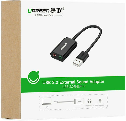 Ugreen US205 External USB 2.0 Sound Card White