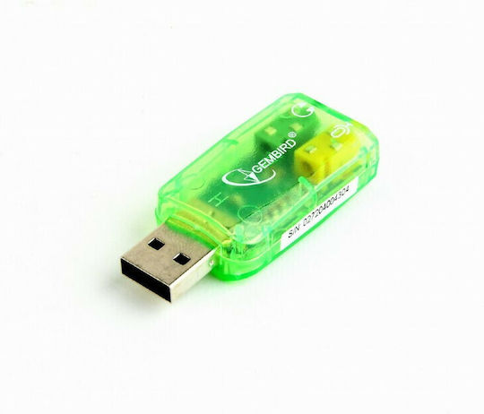 Gembird Virtus Εξωτερική USB Κάρτα Ήχου 2.0 σε Πράσινο χρώμα