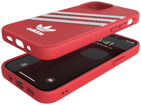 adidas Samba Back Cover Silicone Red / White (iPhone 13 mini)