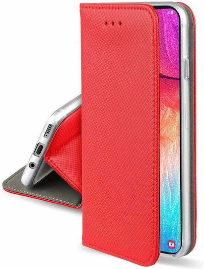 Smart Magnet Book Synthetisches Leder / Kunststoff Rot (Realme C21Y, C25Y)
