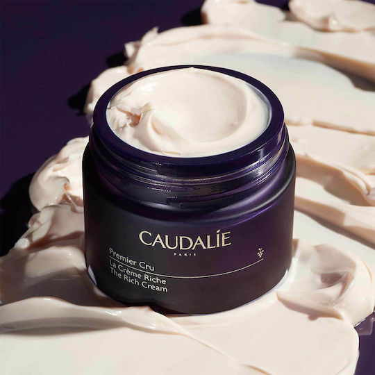 Caudalie Premier Cru La Creme Refill Rich 24ωρη Κρέμα Προσώπου για Ενυδάτωση, Αντιγήρανση & Σύσφιξη με Υαλουρονικό Οξύ & Ceramides 50ml