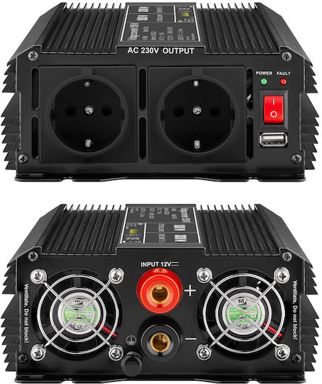 Goobay Car Inverter 1000W to Converter 12V DC in 230V AC with 1xUSB