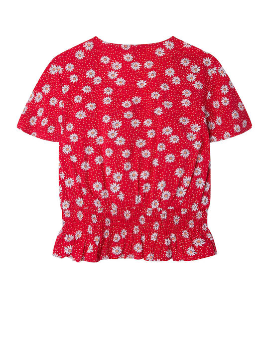 Pepe Jeans Kids Blouse Short Sleeve Red