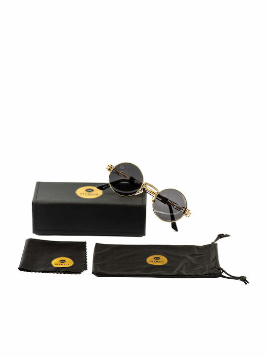 Olympus Sunglasses Apollo Unisex Γυαλιά Ηλίου με Μεταλλικό Σκελετό Gold Black 01-006