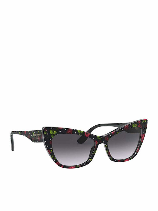 Dolce & Gabbana Women's Sunglasses with Multicolour Plastic Frame and Gray Gradient Lens DG4370 3229/8G