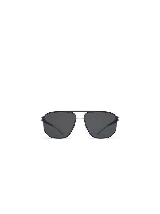 Mykita Perry Sunglasses with Indigo/Dark Sand Metal Frame and Black Lens