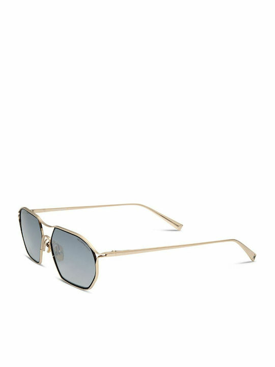 Kreuzbergkinder Bryce Unisex Sunglasses with Gray Metal Frame and Silver Mirror Lens