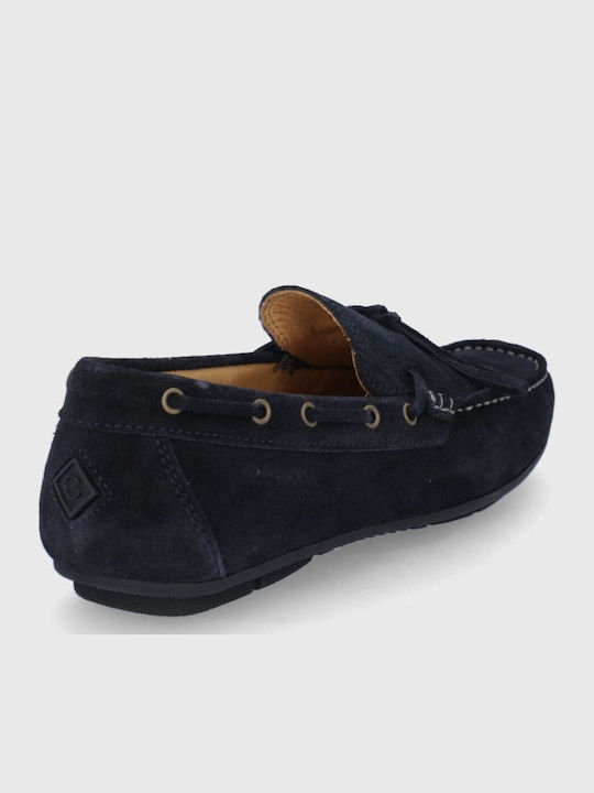 Mc Bay Men's Suede Moccasins Blue