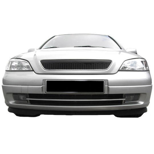 JOM Μάσκα για Opel Astra G 1998-2004 Κυψελωτή Χρώμιο/Μαύρη