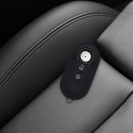 Silicone Car Key Cover Case Italy with 3 Buttons for Fiat Multicolour