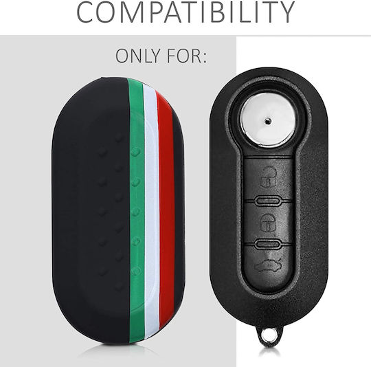 Silicone Car Key Cover Case Italy with 3 Buttons for Fiat Multicolour