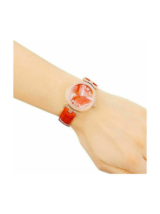 GC Watches Ladybelle Uhr mit Rot Lederarmband