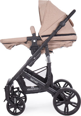 Kikka Boo Beloved 3 in 1 Universal Adjustable 3 in 1 Baby Stroller Suitable for Newborn Beige