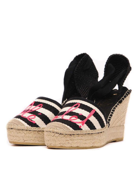 Vidorreta Women's Fabric Platform Espadrilles Black