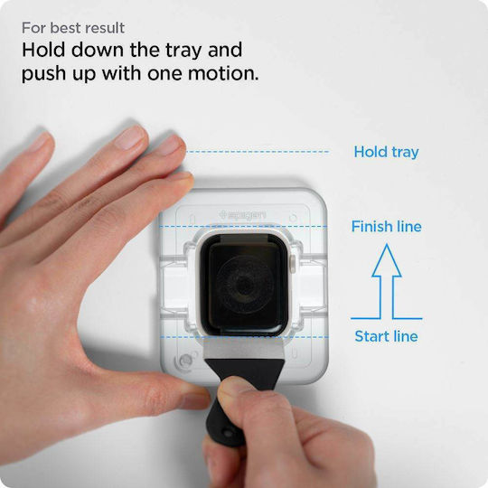 Spigen Proflex Ez Fit Tempered Glass pentru Apple Watch 41mm 2buc AFL04052